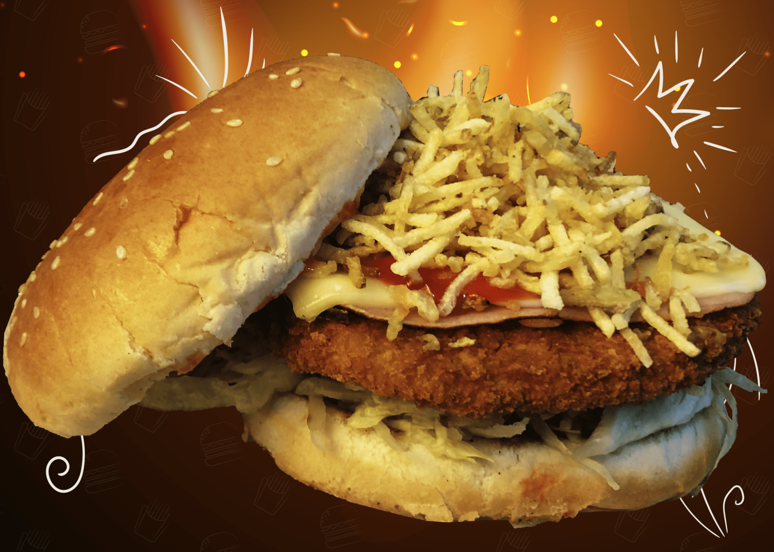 Hamburguesa tradicional de Pollo